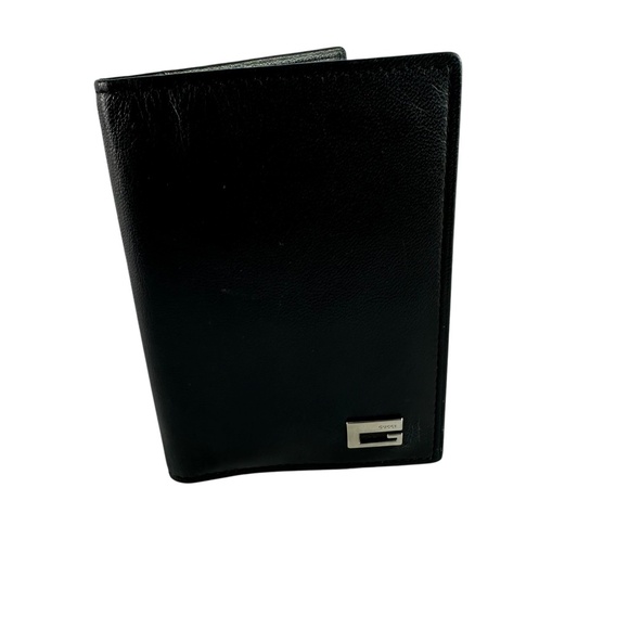 Genuine Vintage GUCCI G Signature Soft Black Leather Card Case Wallet - Picture 1 of 13